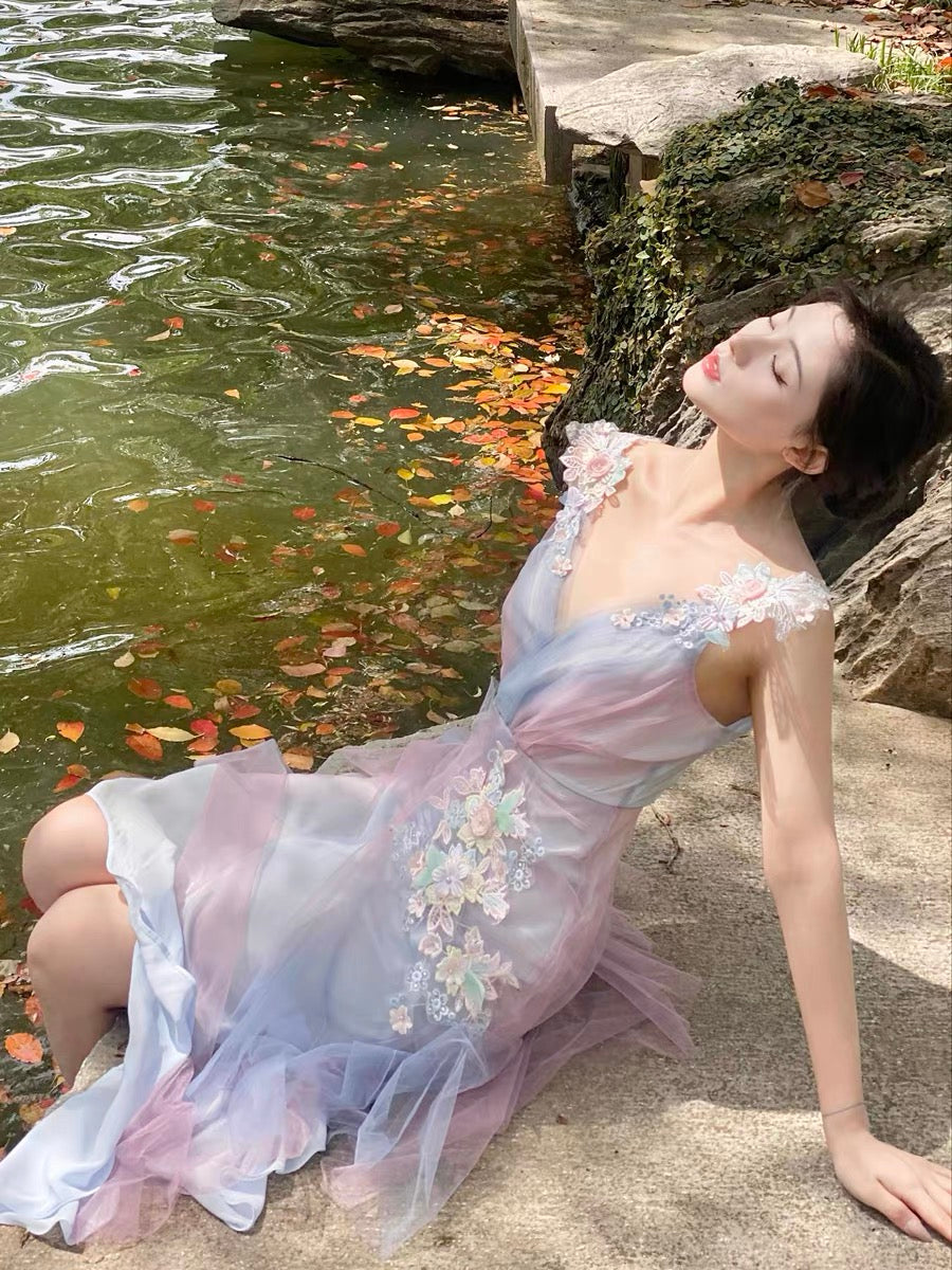 LAST CHANCE Petal ethereal fairy dress picture photo