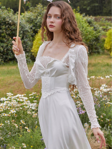 [LAST CHANCE] White Pearl French Romantic Light Wedding corset dress & –  ÀMonBelAmour