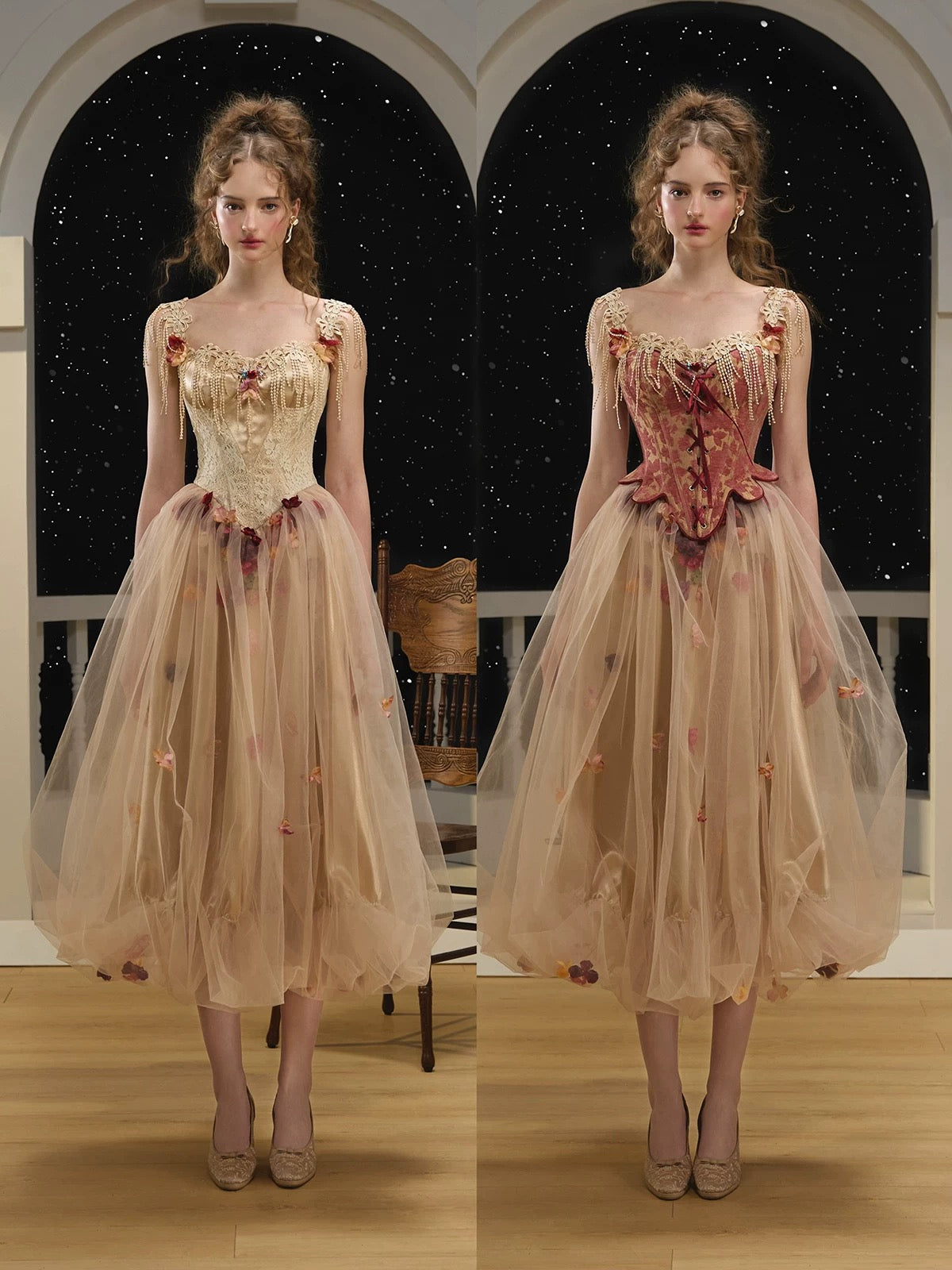 Oracle Dress Floral Oracle Golden dress – ÀMonBelAmour