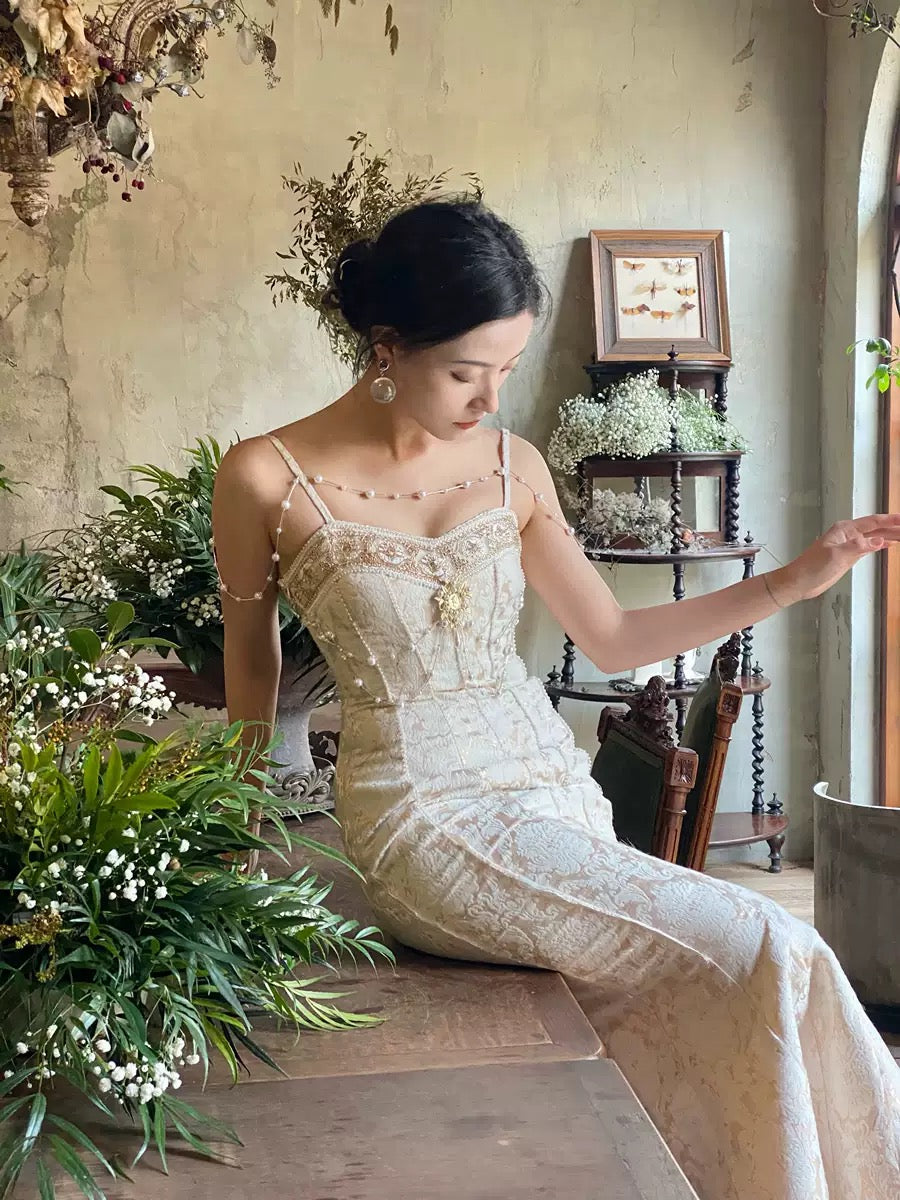 Pearl Embroidered A-Line Wedding Dress Sonesta Leonora – Wedding Roof