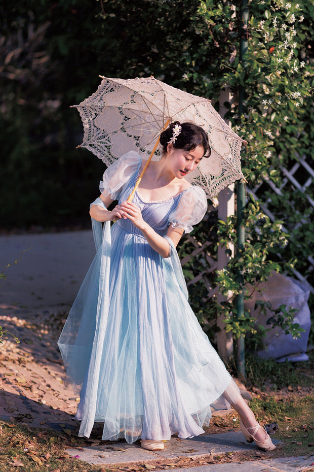 [LAST CHANCE] Guinivere mulberry silk fairy light blue princess dress ...